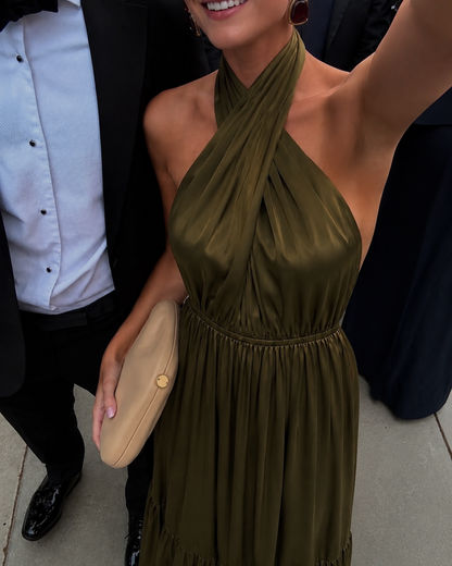 THAIS  VERDE OLIVA  DRESS