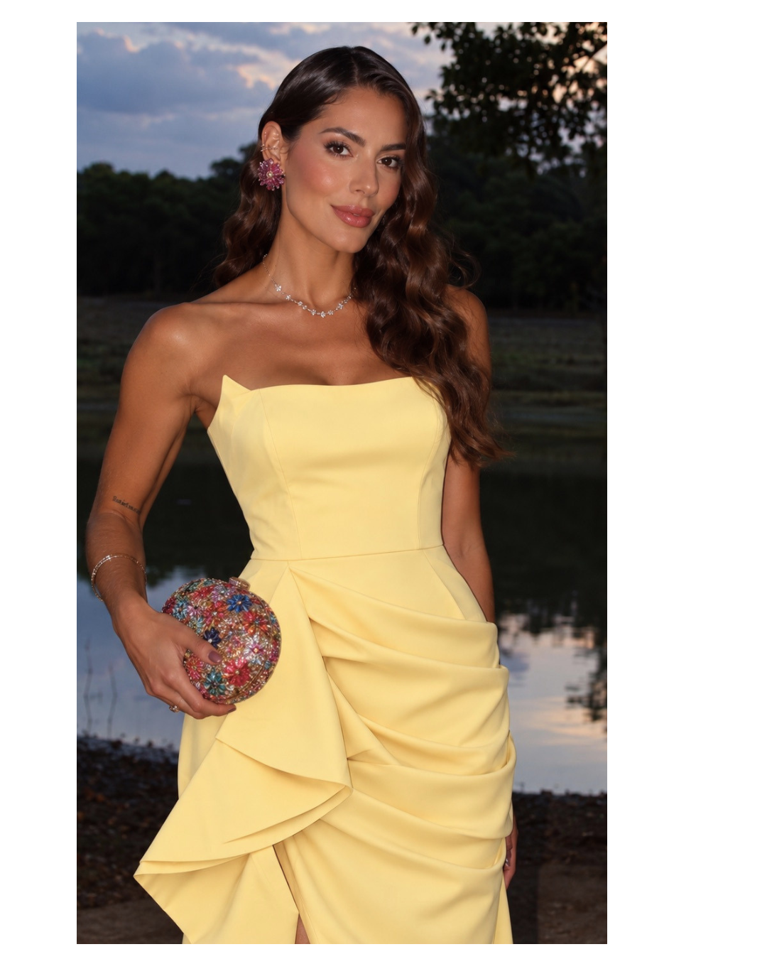 NAWAL BUTTER YELLOW DRESS