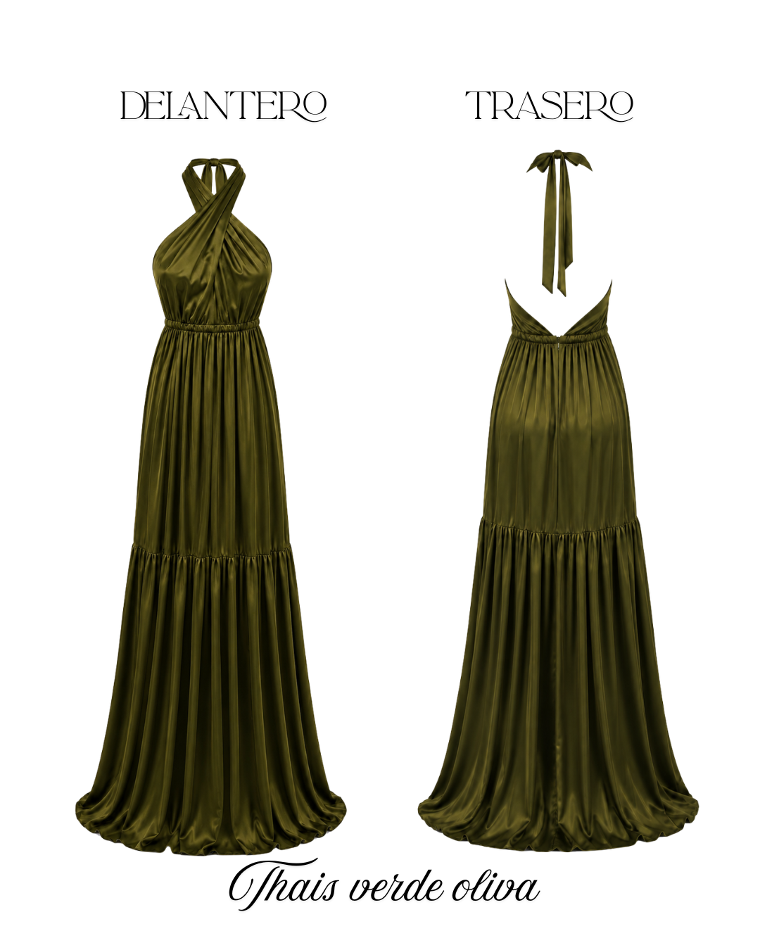 THAIS  VERDE OLIVA  DRESS