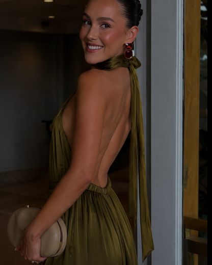 THAIS  VERDE OLIVA  DRESS