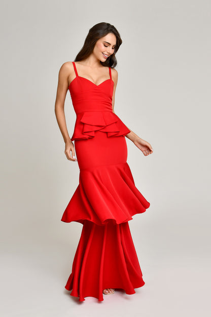 LAVANDA RED GLAM  DRESS