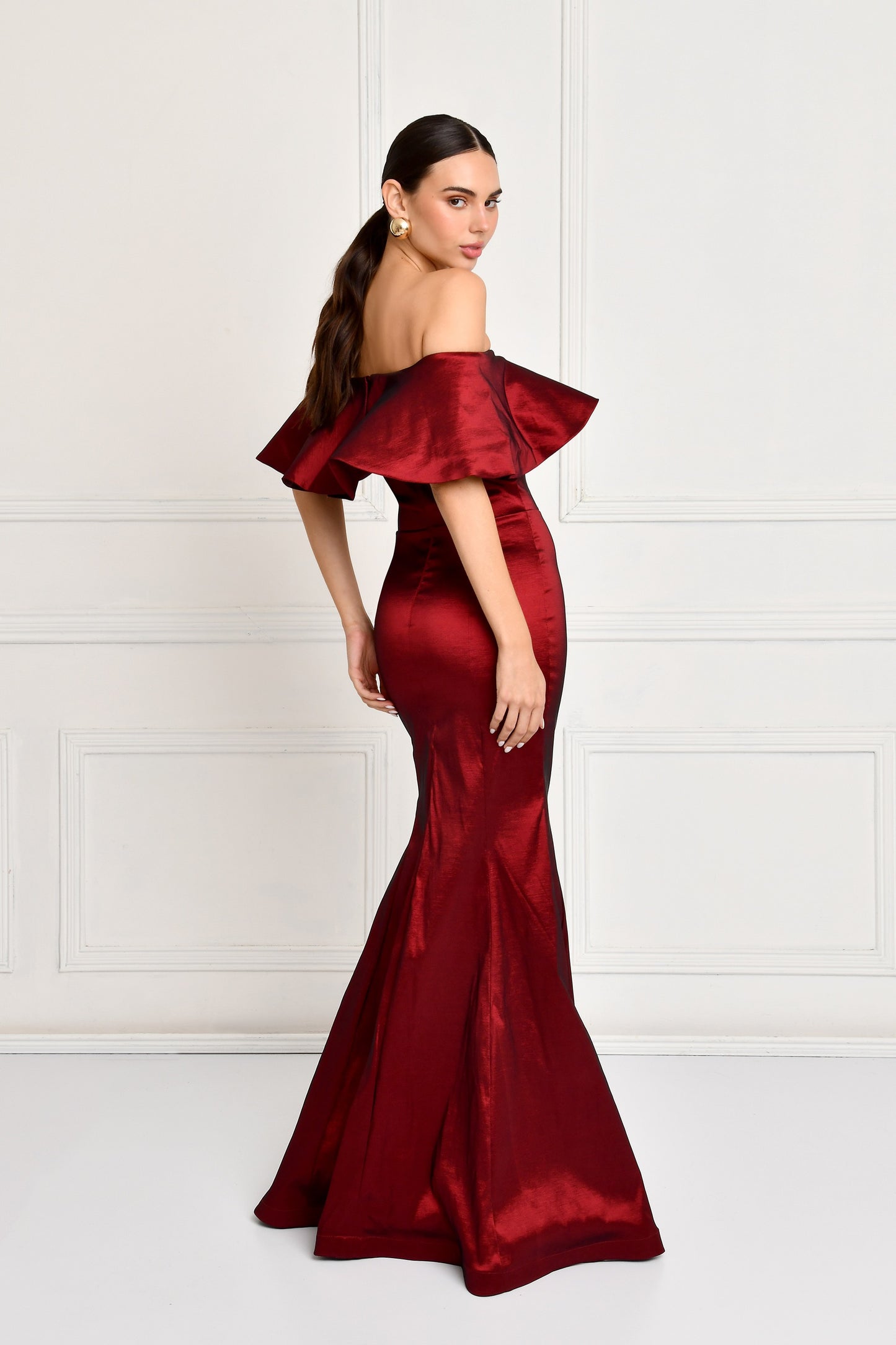 SEREA BURGUNDY DRESS