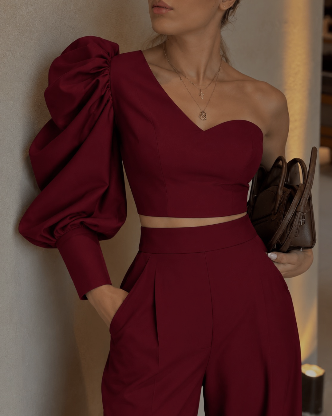 VITTORIA BURGUNDY SET